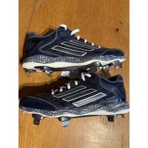 Adidas PowerAlley 4 Metal Baseball Cleats Men's 8 Navy White New No‎ Box
